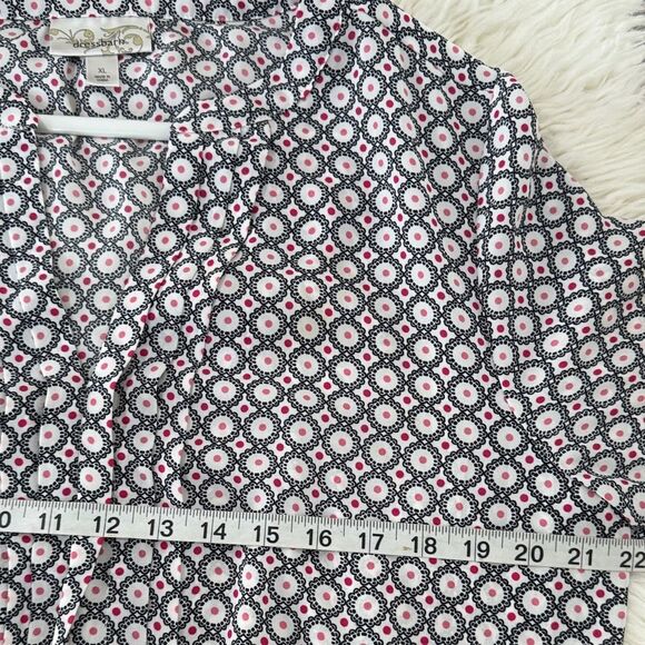 Dressbarn Black and Pink Geometric Blouse - Picture 3 of 7